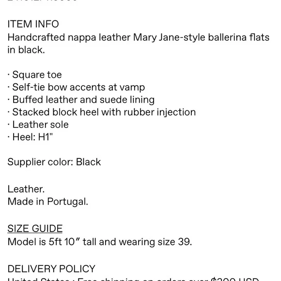 Nicole Saldana black Isabel ballerina flats